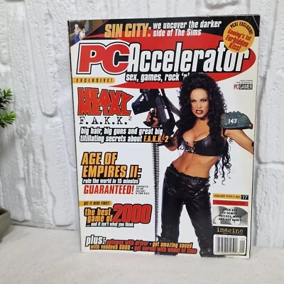 Rare PC Accelerator Magazine Jan 2000 – FAKK2 Sims AoE2 – Collector’s Item - Image 1 of 4