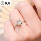 2.50 Ct Oval Cut Igi Certified Lab Grown Diamond Solitaire Ring 14kt White Gold