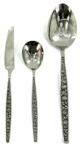 Lote de (12) Juego de Servicio de Cubiertos Granada Rosa Inoxidable Japón 3 Piezas *NOS* - Imagen 1 de 5