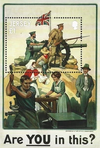 2014 Jersey Sg MS1860 Centenary of the Great War (1st issue) Participation MNH - Picture 1 of 2