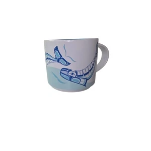 NATIVE HOME Blue Indigenous Art Humpback Whale Vancouver Coffee Mug - Picture 1 of 7