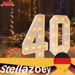 40 Light Geburtstag Party Dekoration Light Up Zahlen Für Geburtstagsdekorationen - Bild 1 von 17