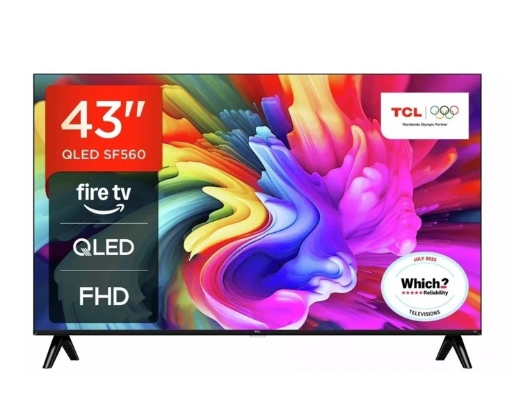 TCL 43 Inch 43SF560-UK Smart FHD HDR QLED Freely TV UK Delivery A new - Image 1 of 4