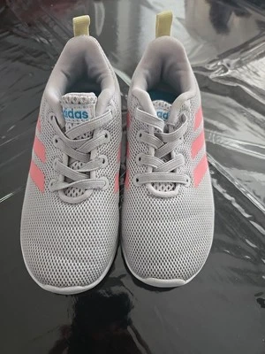 toddler girls adidas shoes Size 8 gray and pink  - Image 1 of 4