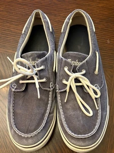 Timberland Shoes Newmarket 2 Eye Boat Blue/White Navy Sz 10.5 - Picture 1 of 10