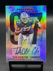2017 Panini Preferred Taco Charlton Rookie Celeminent Scripts Rosso/199 Auto RC - Foto 1 di 2