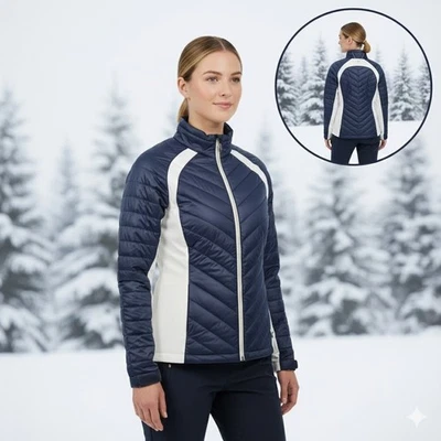 Chaqueta Térmica Sunice Cristina Mujer XL Azul Marino Blanco Cremallera Completa Atletismo Foto 1 de 4
