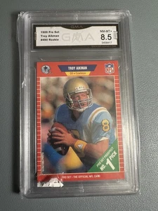 TROY AIKMAN 1989 PRO SET #490 ROOKIE GMA 8.5 Near Mint+ Iconic Rookie! - Picture 1 of 1