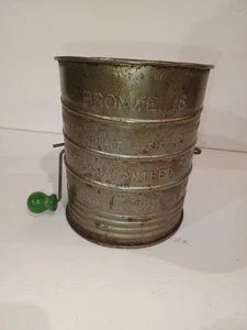Bromwells Vintage 3 Tazze Misuratore Farina Setaccio Metallo Utensile Cucina Verde... - Foto 1 di 8