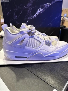 Nike Air Jordan 4 Retro Mid Pure Money Silver 2017 308497-100 Size 13 Men’s Used - Picture 1 of 7