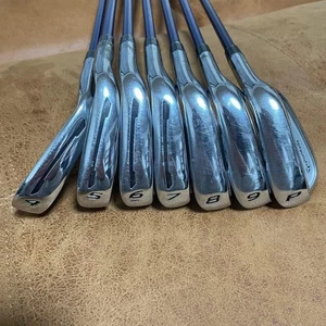 USED Taylormade SLDR Iron Wedge 4-9,pw 7p Set S-Flex Tour AD 55 Graphite Shaft - Picture 1 of 6