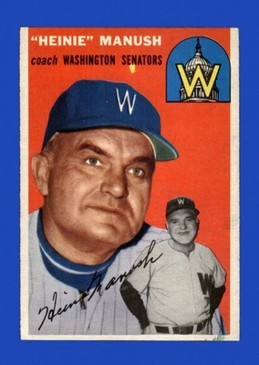 1954 Topps Set-Break #187 Heinie Manush como nuevo *GMCARDS* Foto 1 de 2