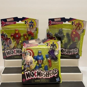 Marvel Mix Mashers Captain America, Black Panther, Iron Man Action Figure - Picture 1 of 5