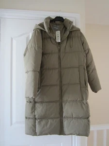 ~ BNWT George Long Hooded Padded Coat Olive Green Size S 8/10 RRP £42.00 - Picture 1 of 5
