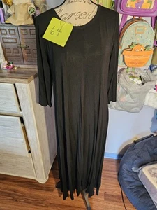 Long Sleeve Black Fit To Flare Dress Hotouch Size Xlarge - Picture 1 of 10