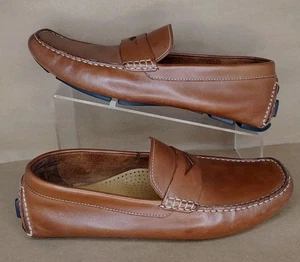 Cole Haan Mens Sz 8 M Driving Shoe Howland Penny Loafer Saddle Brown Leather - Picture 1 of 6