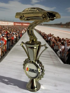 Stock Car Racing Trophy Topper - Emblem Langley Speedway Hampton Virginia 10” - Picture 1 of 23