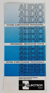 ELECTRON MARRE - CATALOGO ORIGINALE - AMPLIFICATORI PROFESSIONALI - 6 PAGINE - Imagen 1 de 3
