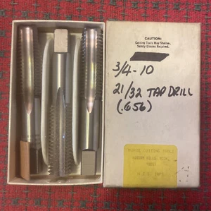 Morse 3/4-10 Gewindebohrer Set HSS Kegelstopfen unten USA 🇺🇸 NOS - Bild 1 von 4