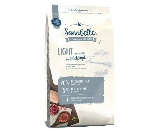 Sanabelle Light Katzentrockenfutter mit Geflügel - 10kg