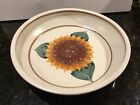 Freeburg Signed Nw Pottery Art Sunflower Decorated Large Deep Dish Spectacular!
