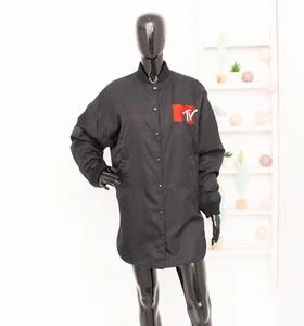 H&M x Moschino Black Asymmetric MTV Bomber Jacket Oversize Coat Longer... - Bild 1 von 13