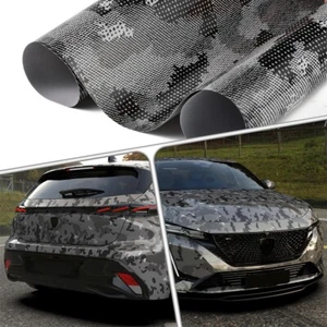Camouflage Forged Grey Wrap Vinyl Car Body Decal Air Release Film Sheet Sticker - Picture 1 of 11
