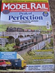 MODEL RAIL MAGAZINE JUL 2022 DERBYSHIRE'S PEAK DISTRICT VICTORIAN GASWORKS WOODW - Imagen 1 de 3