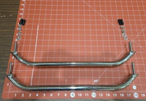 2 PIEZAS 18" #316 Acero Inoxidable Agarre Marino Mango-Tachonado con Tuercas/Arandela/Tapa - Imagen 1 de 3