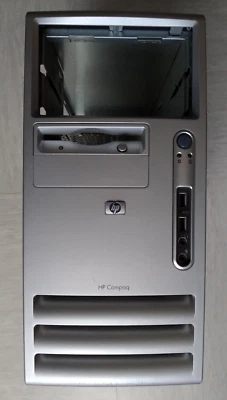 HP DX6100 Micro-ATX PC-Gehäuse MiniTower USB 2.0, Audio schwarz silber - Bild 1 von 4