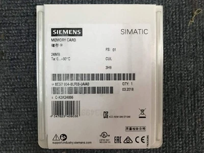 SIEMENS 6ES7954-8LF03-0AA0, SIMATIC S7, MEMORY CARD FOR S7-1X00 CPU NEW - Image 1 of 2