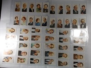 Wills Cigarette Cards Radio Celebrities 1st Series 1934 Complete Set 50 in Pages