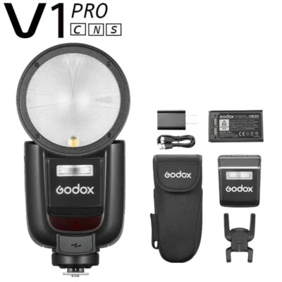 Godox V1 Pro V1ProC V1ProN V1ProS TTL HSS Round Head Flash For Canon Nikon Sony  - image 1 of 4