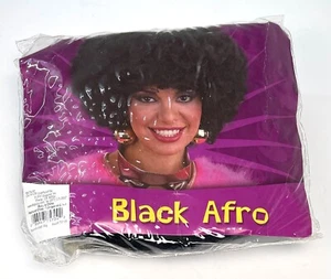 2011 DISGUISE Adult Tight-Curl Black AFRO WIG Olefin Disco 1970s #757-09 NIP NEW - Picture 1 of 2