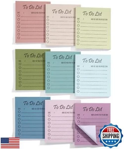 Mr. Pen- to Do List Sticky Notes, 3.5"x3", 9 Pads, 450 Sheets, Assorted Color - Picture 1 of 5