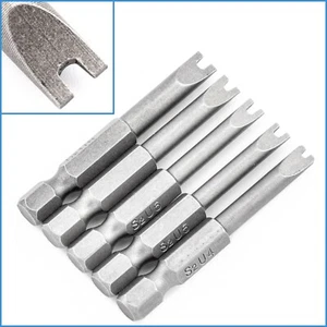 5pcs U4 - U8 Spanner Slotted U Shaped Magnetic Hex Bit Head Driver Tool Kit Slot - Picture 1 of 4