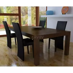 Essgruppe Holztisch Esstisch Esszimmer Esstischset 4 Stk. Stuhl Essstuhl Schwarz - Bild 1 von 5