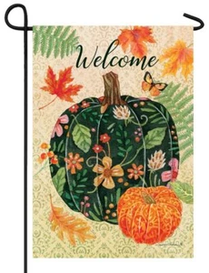 Bandera de jardín de calabaza y hojas - Imagen 1 de 1