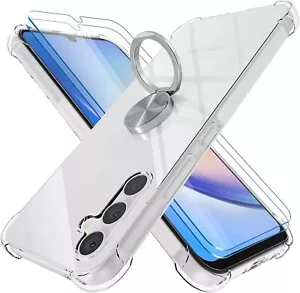 Case For Samsung S25 S24 Ultra A14/A34/S23 FE A16 A25 Clear Ring Gel Phone Cover - Picture 1 of 16