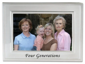 Lawrence 4x6 Silver Sentiments Four Generations Frame (Same Shipping Any Qty) - Picture 1 of 1