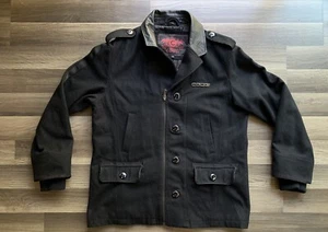 Coogi Mens Coat Wool -leather Collar Mens 2XL (fits XL) - Picture 1 of 13