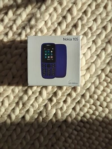 Nokia 105 4th Edition Unlocked Mobile Phone Black BRAND NEW SEALED - Afbeelding 1 van 3