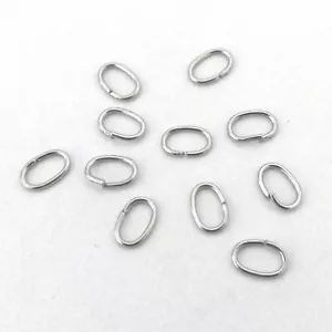 LOT of 100 7 x 4.5mm OVAL OPEN JUNCTION RINGS! STAINLESS STEEL - Picture 1 of 1