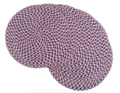 Design Imports H1380 Americana Braided Circle Placemat Set of 4 - Image 1 of 2