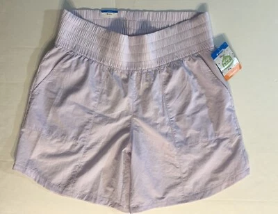 Pantalones cortos de trekking Columbia púrpura claro sin límites Omni Shield para mujer L, 7" entrepierna Foto 1 de 4