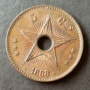 Belgian Congo - Independent State - Near Stunning 5 Centimes 1888/7 - Picture 1 of 2