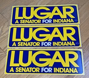 3 - 1976 LUGAR, A SENATOR FOR INDIANA Bumper Sticker - Picture 1 of 5