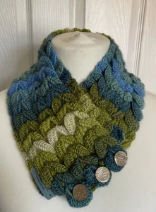 Cuello trenzado más cálido multicolor acrílico colorido impresionante hermoso grueso - Imagen 1 de 3