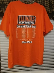 FIGHTING ILLINI 2004-2005 Season of the Century T-Shirt Sz XL Orange - Picture 1 of 9