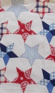 FULL UNCUT PATCHWORK STARS Print Cotton Kitchen Towel - Picture 1 of 1